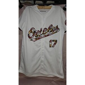 Baltimore Orioles #17 White Baseball Jersey Maryland Flag 2017 SGA Adult Size M